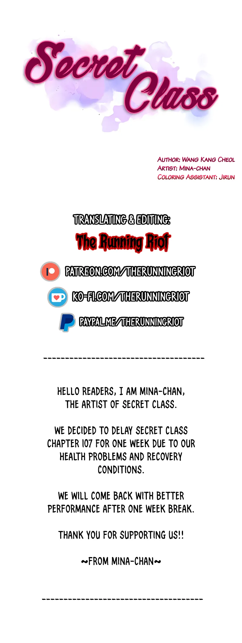 Read Secret Class Manga Online