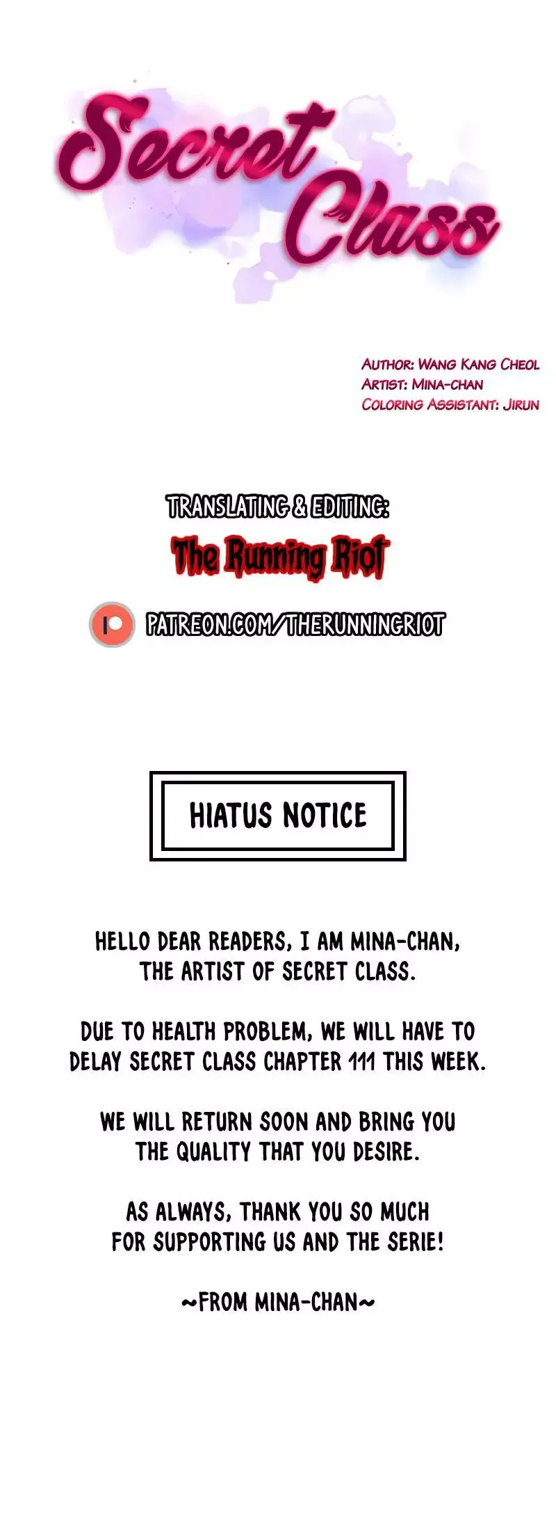 Read Secret Class Manga Online
