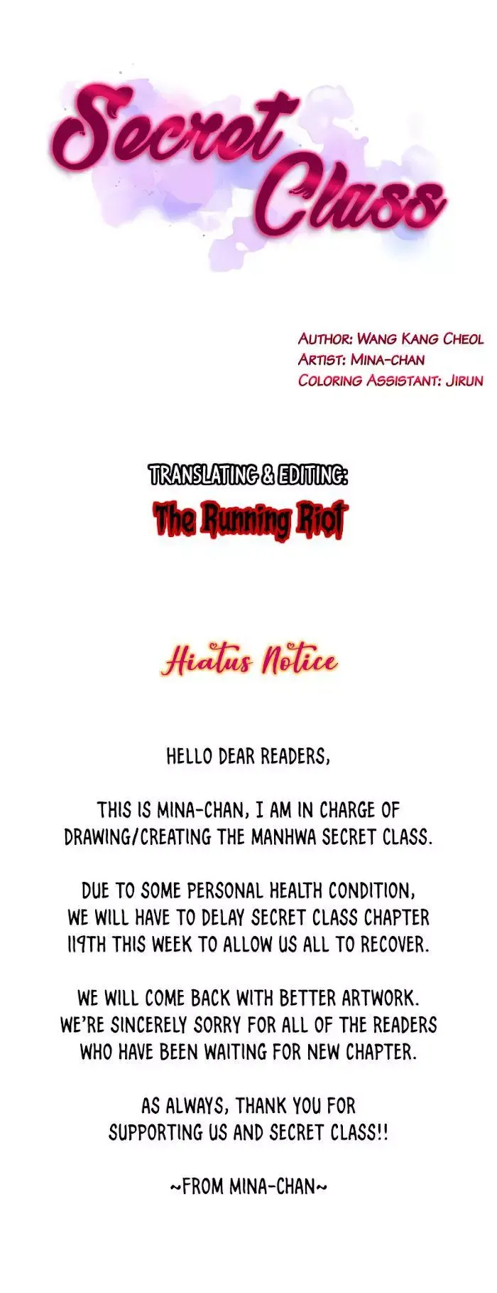 Read Secret Class Manga Online
