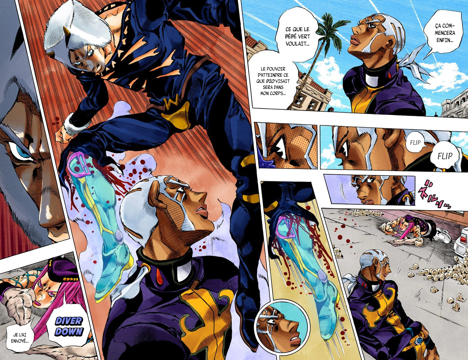 Read JoJo's Bizarre Adventure Part 6 Stone Ocean Official Colored FR Manga Online