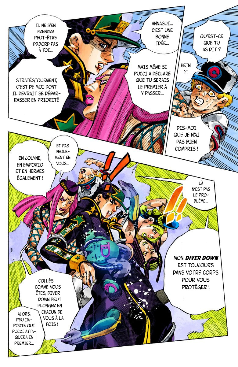 Read JoJo's Bizarre Adventure Part 6 Stone Ocean Official Colored FR Manga Online