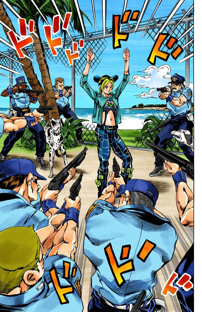 Read JoJo's Bizarre Adventure Part 6 Stone Ocean Official Colored FR Manga Online