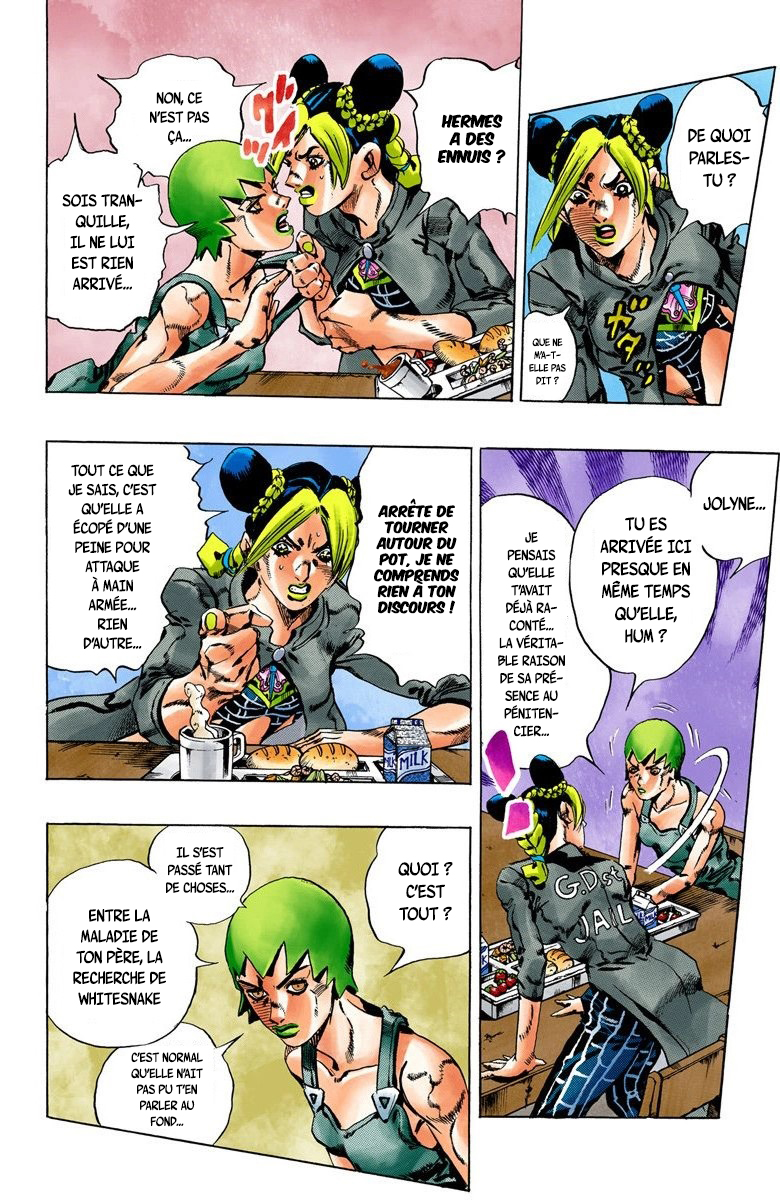 Read JoJo's Bizarre Adventure Part 6 Stone Ocean Official Colored FR Manga Online