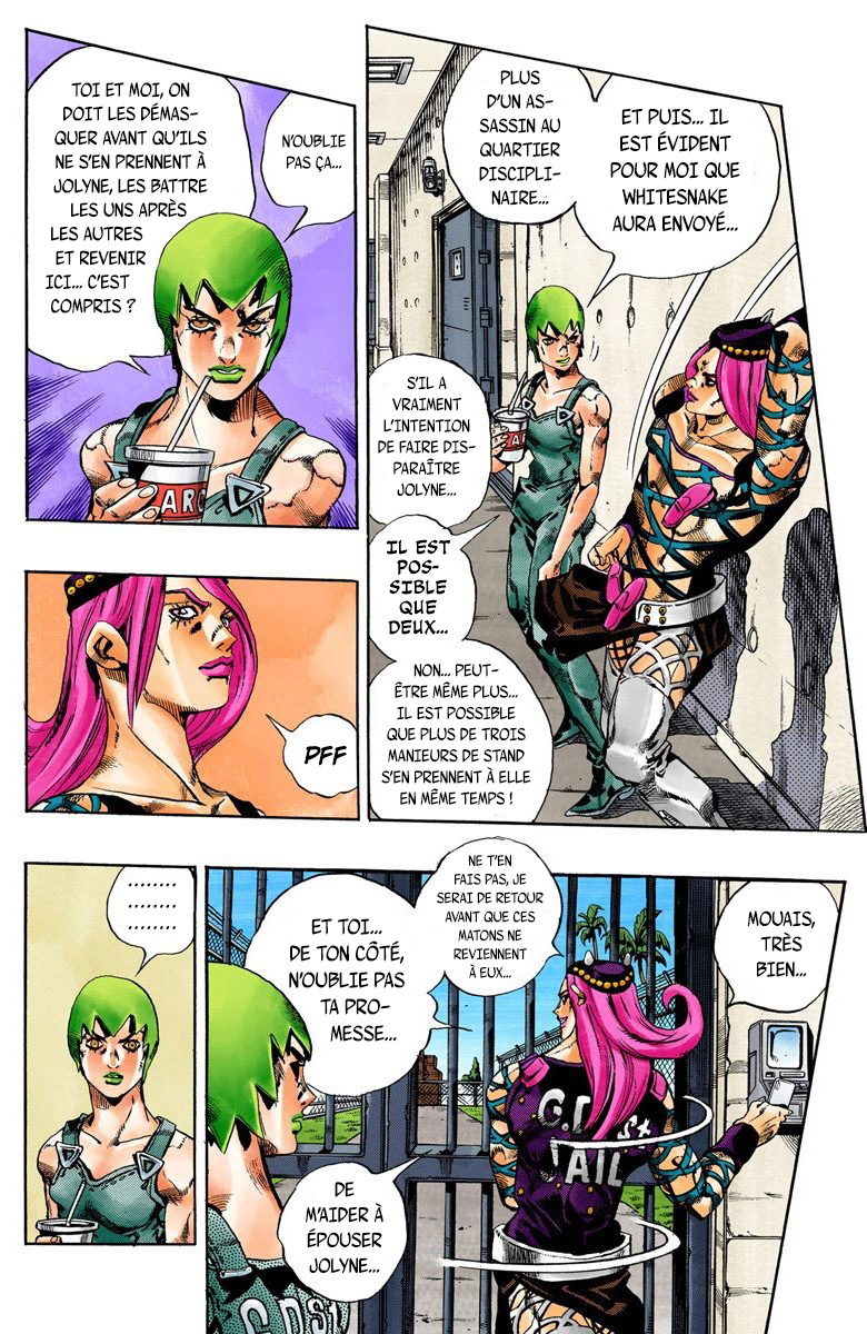 Read JoJo's Bizarre Adventure Part 6 Stone Ocean Official Colored FR Manga Online