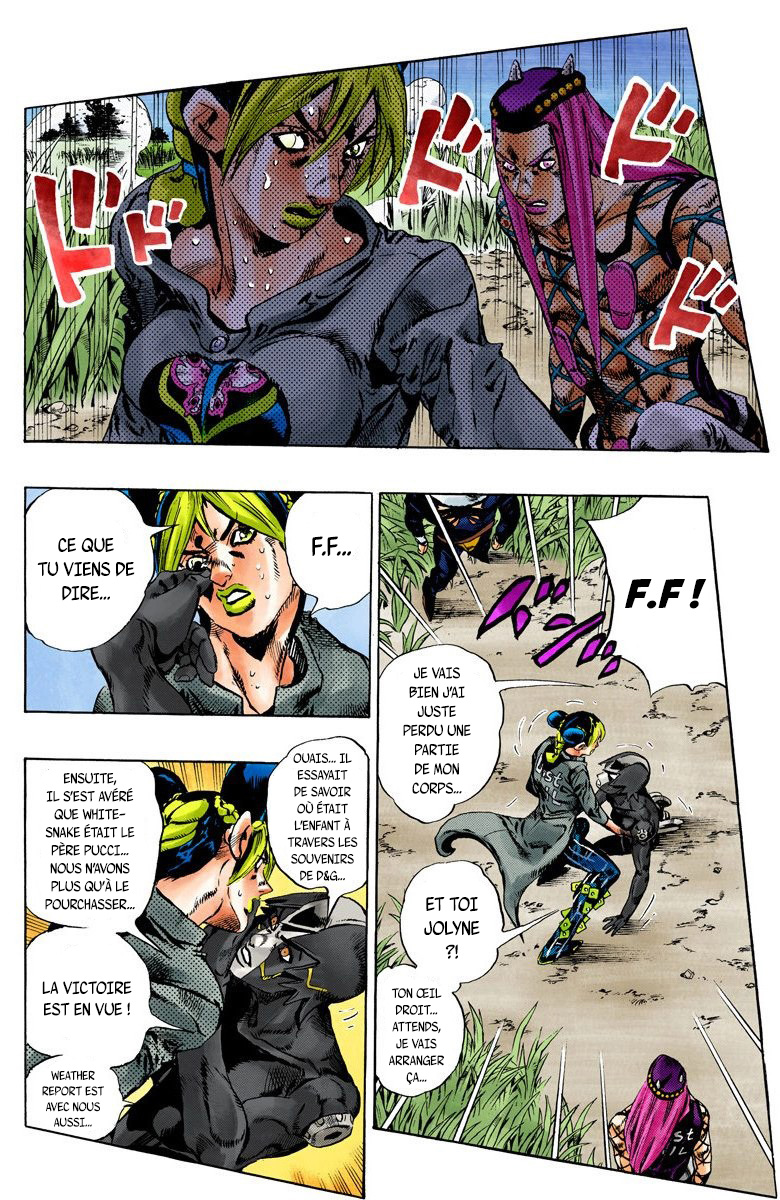 Read JoJo's Bizarre Adventure Part 6 Stone Ocean Official Colored FR Manga Online