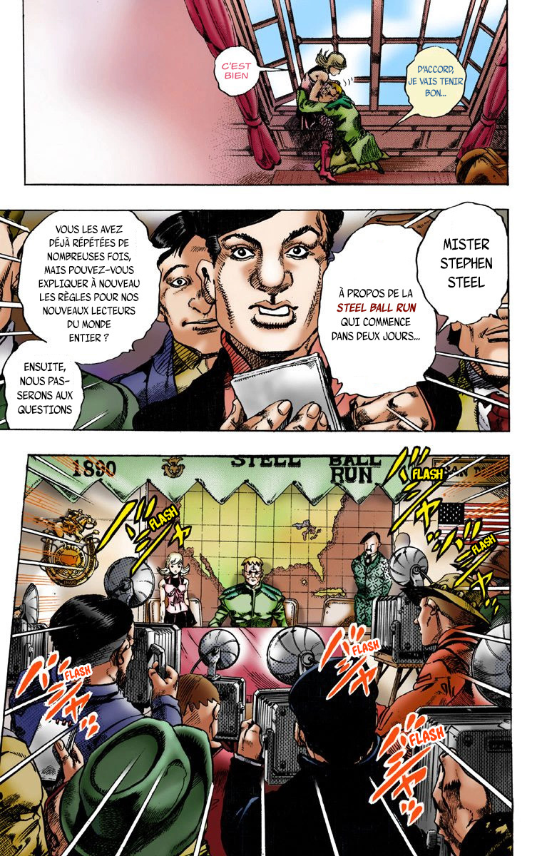 Read JoJo's Bizarre Adventure Part 7 Steel Ball Run Official Colored FR Manga Online