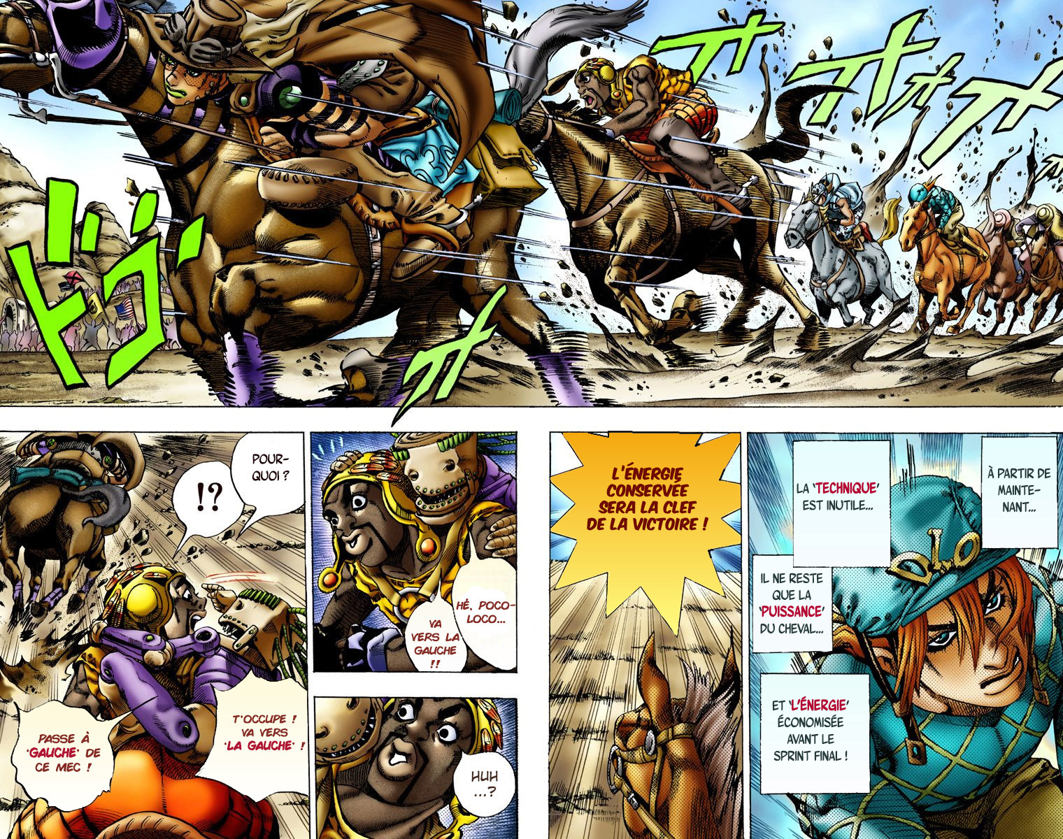 Read JoJo's Bizarre Adventure Part 7 Steel Ball Run Official Colored FR Manga Online
