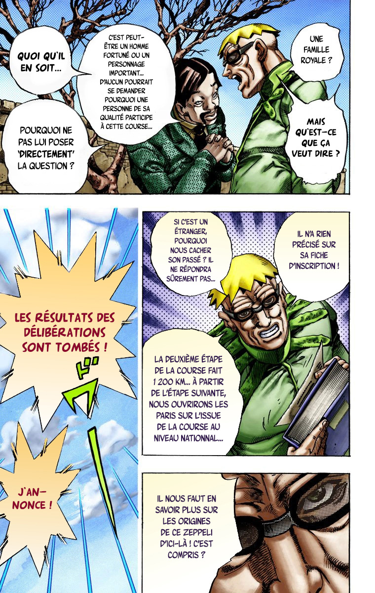 Read JoJo's Bizarre Adventure Part 7 Steel Ball Run Official Colored FR Manga Online
