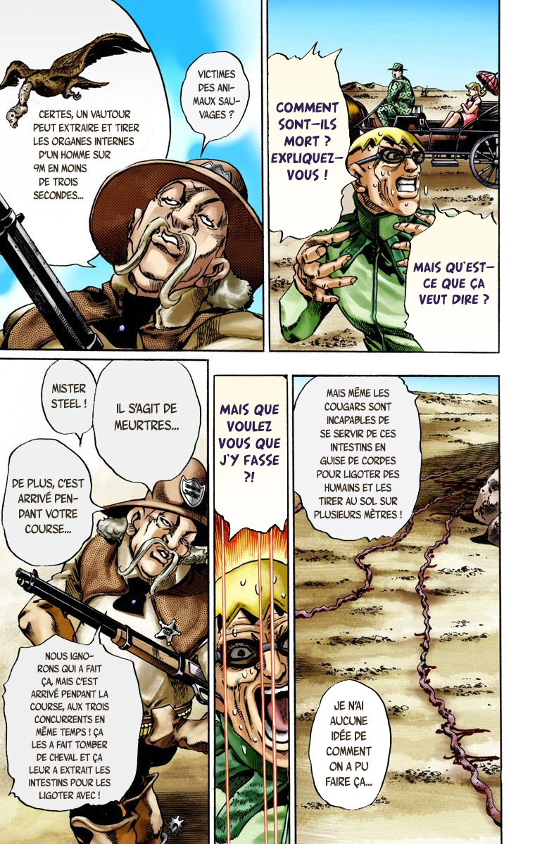 Read JoJo's Bizarre Adventure Part 7 Steel Ball Run Official Colored FR Manga Online