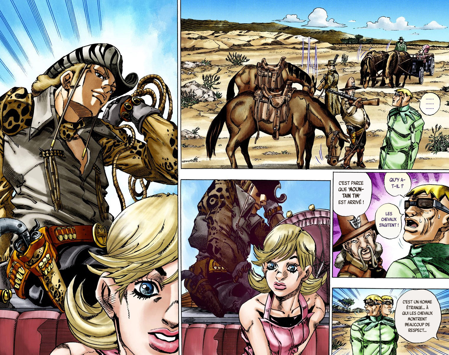Read JoJo's Bizarre Adventure Part 7 Steel Ball Run Official Colored FR Manga Online