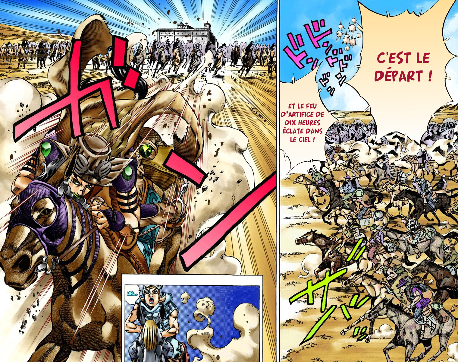 Read JoJo's Bizarre Adventure Part 7 Steel Ball Run Official Colored FR Manga Online