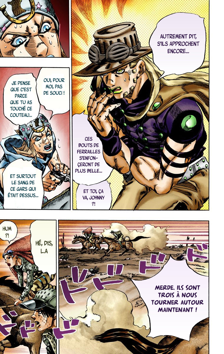 Read JoJo's Bizarre Adventure Part 7 Steel Ball Run Official Colored FR Manga Online