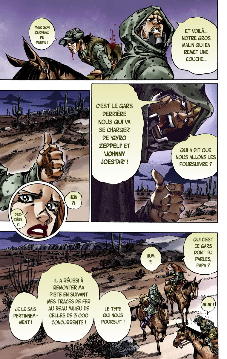 Read JoJo's Bizarre Adventure Part 7 Steel Ball Run Official Colored FR Manga Online