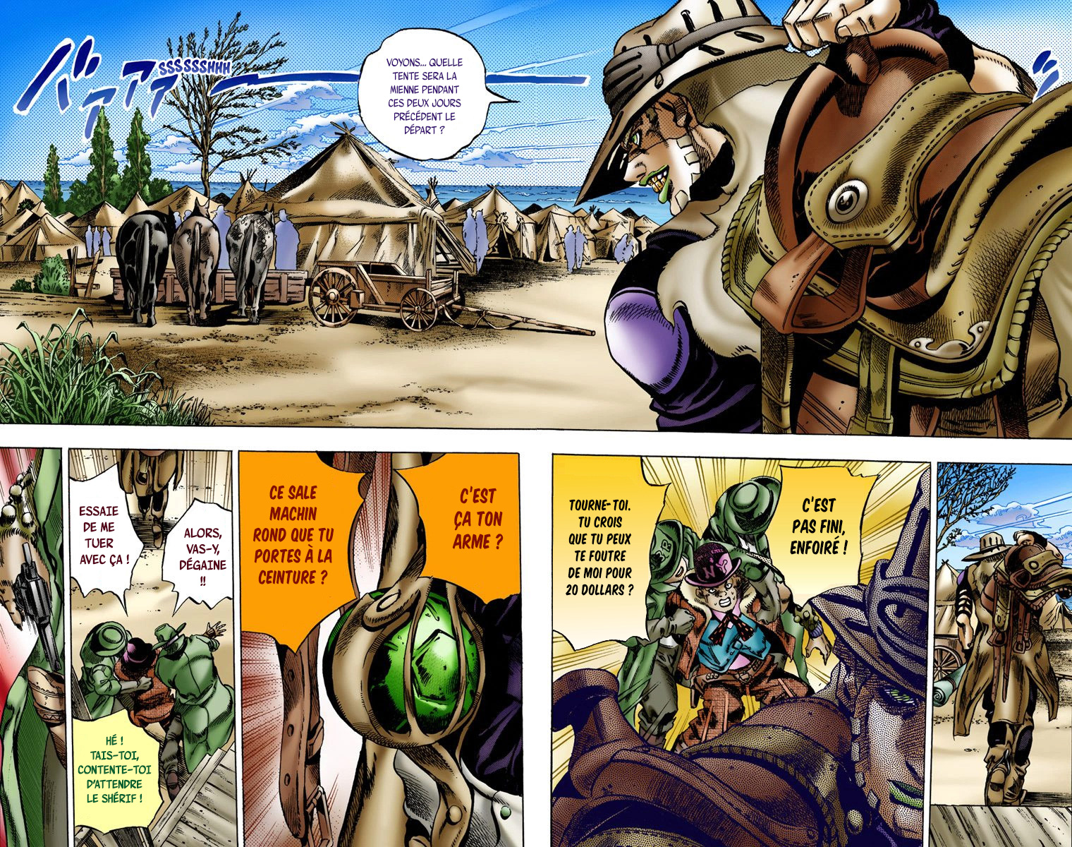 Read JoJo's Bizarre Adventure Part 7 Steel Ball Run Official Colored FR Manga Online
