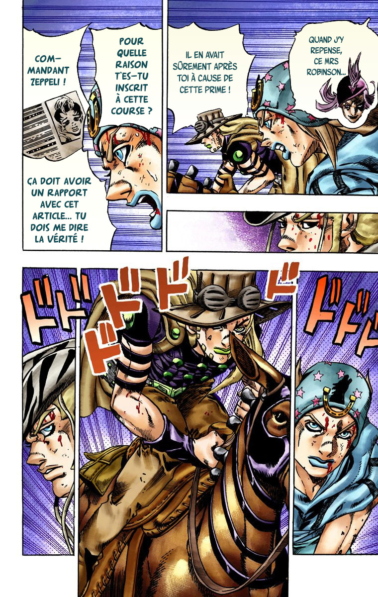 Read JoJo's Bizarre Adventure Part 7 Steel Ball Run Official Colored FR Manga Online