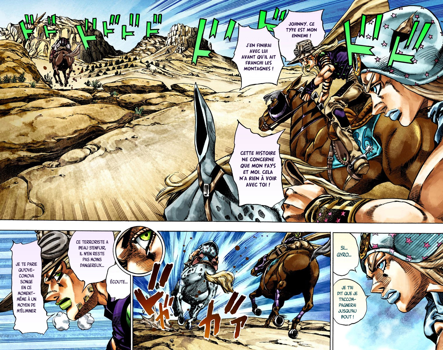 Read JoJo's Bizarre Adventure Part 7 Steel Ball Run Official Colored FR Manga Online
