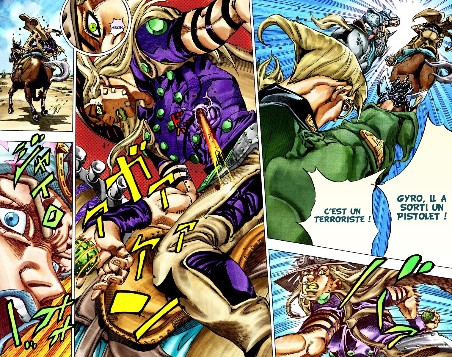 Read JoJo's Bizarre Adventure Part 7 Steel Ball Run Official Colored FR Manga Online