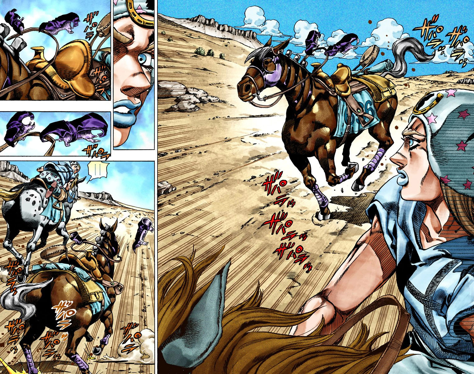Read JoJo's Bizarre Adventure Part 7 Steel Ball Run Official Colored FR Manga Online