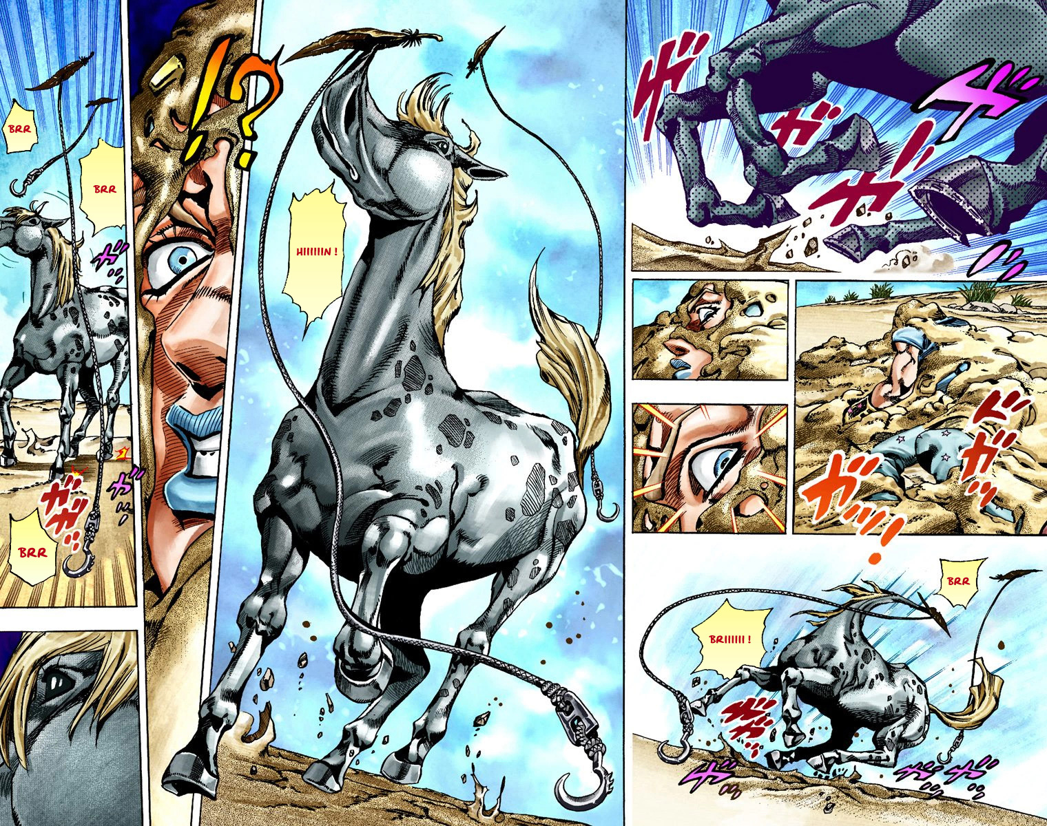 Read JoJo's Bizarre Adventure Part 7 Steel Ball Run Official Colored FR Manga Online