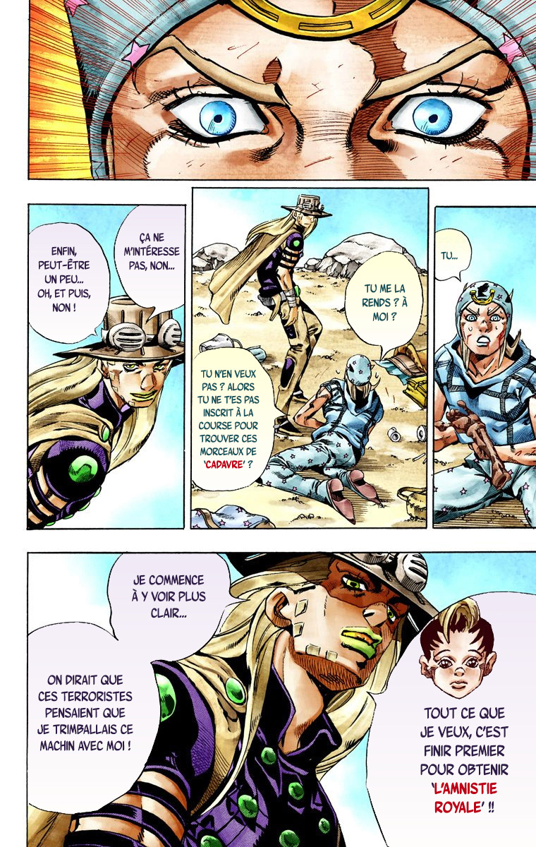 Read JoJo's Bizarre Adventure Part 7 Steel Ball Run Official Colored FR Manga Online