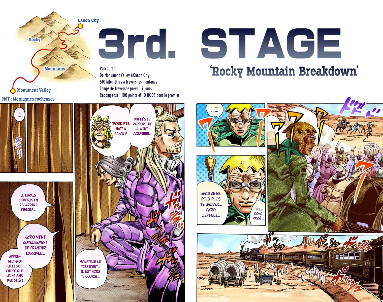 Read JoJo's Bizarre Adventure Part 7 Steel Ball Run Official Colored FR Manga Online