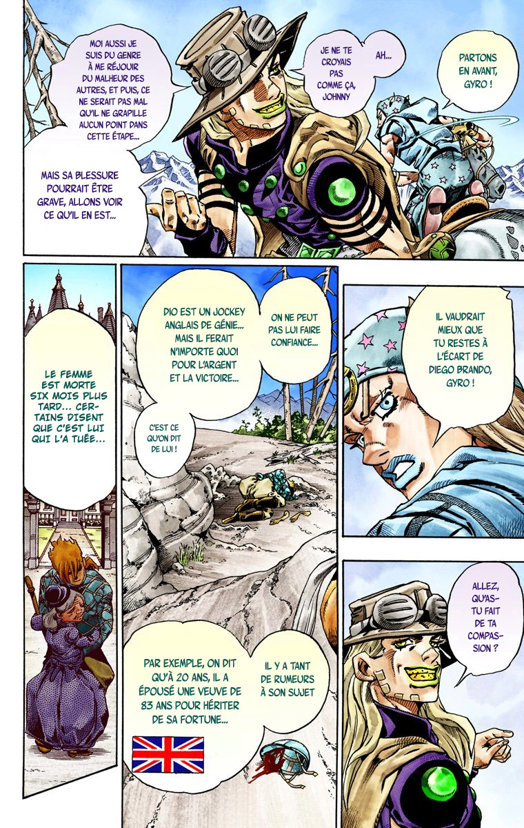 Read JoJo's Bizarre Adventure Part 7 Steel Ball Run Official Colored FR Manga Online