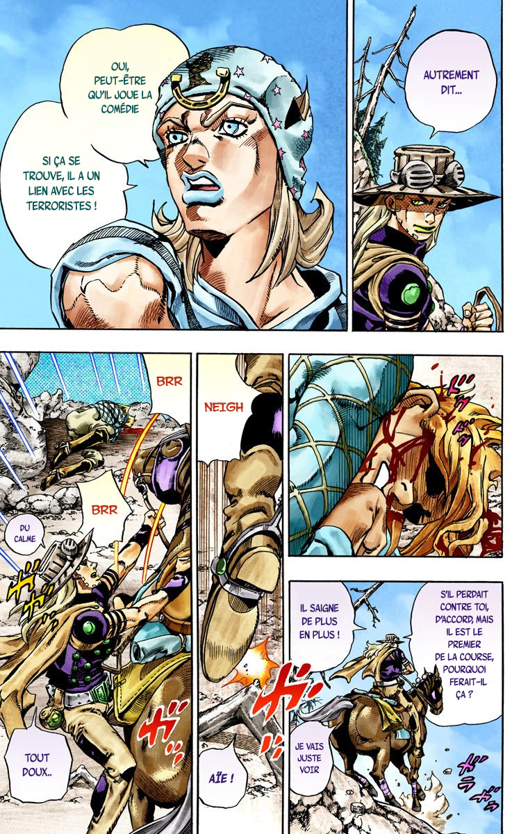 Read JoJo's Bizarre Adventure Part 7 Steel Ball Run Official Colored FR Manga Online