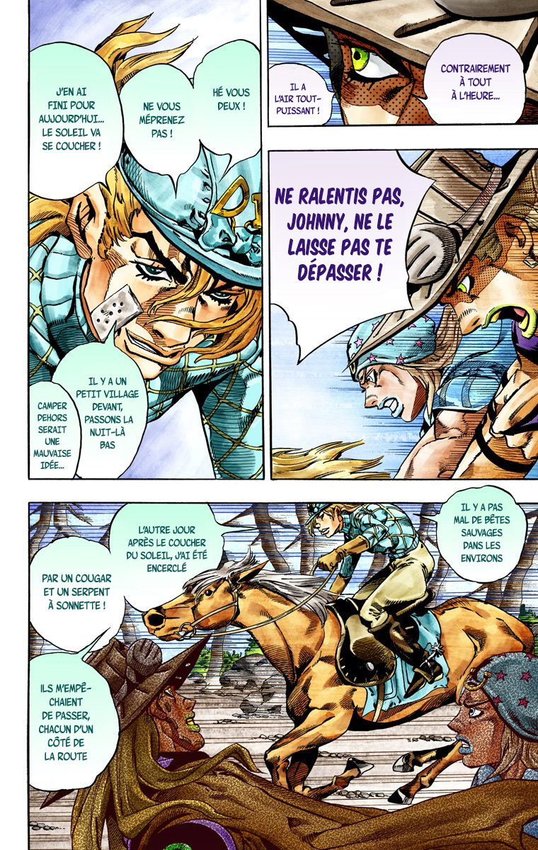 Read JoJo's Bizarre Adventure Part 7 Steel Ball Run Official Colored FR Manga Online