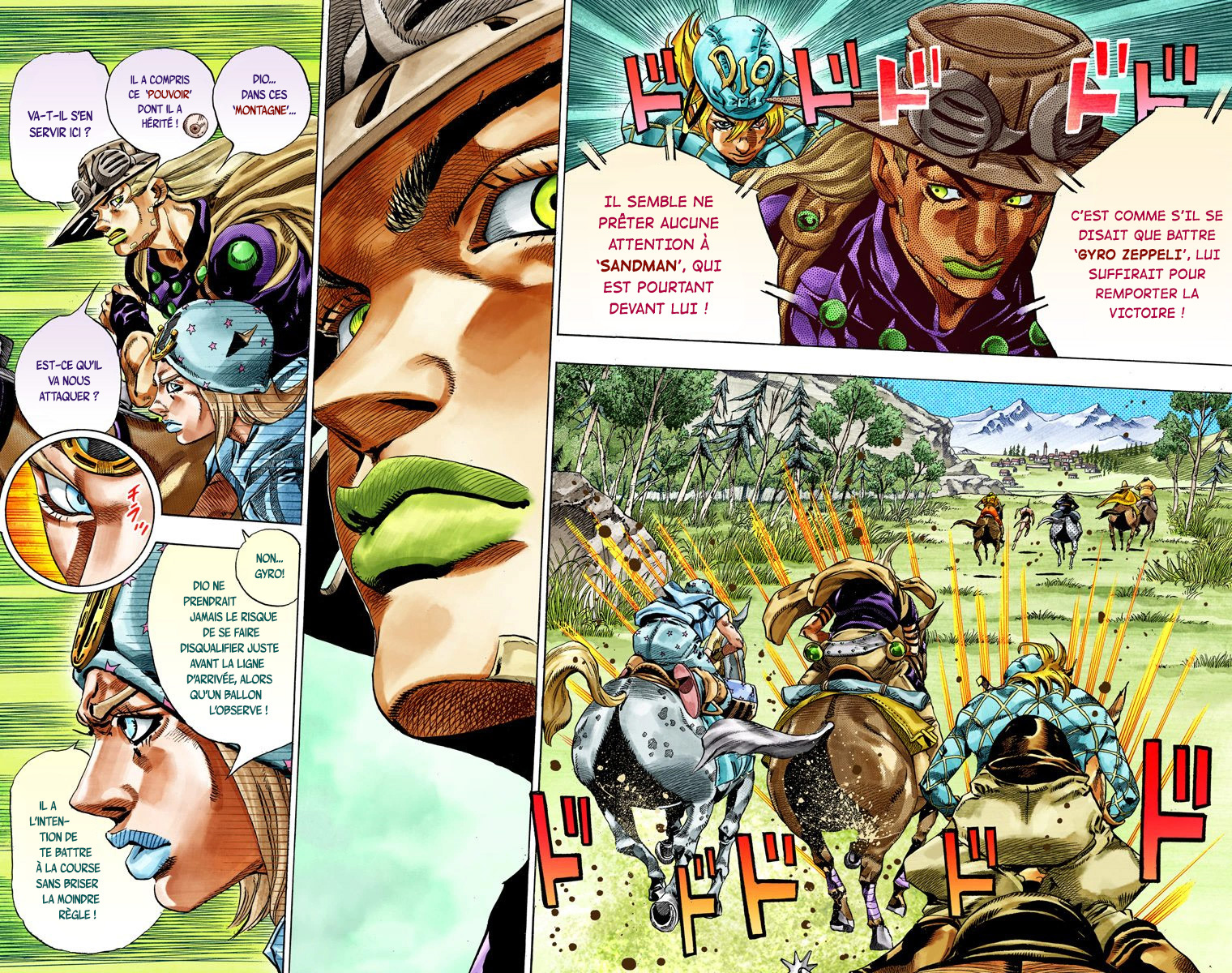 Read JoJo's Bizarre Adventure Part 7 Steel Ball Run Official Colored FR Manga Online