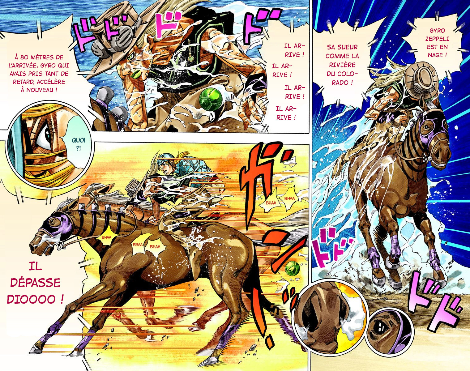 Read JoJo's Bizarre Adventure Part 7 Steel Ball Run Official Colored FR Manga Online
