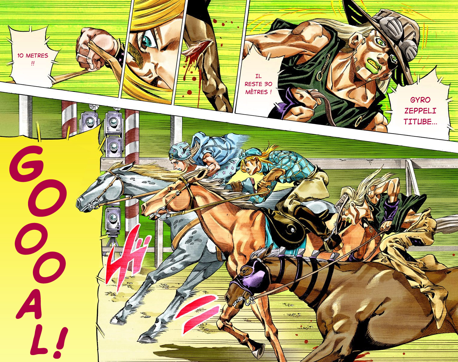 Read JoJo's Bizarre Adventure Part 7 Steel Ball Run Official Colored FR Manga Online