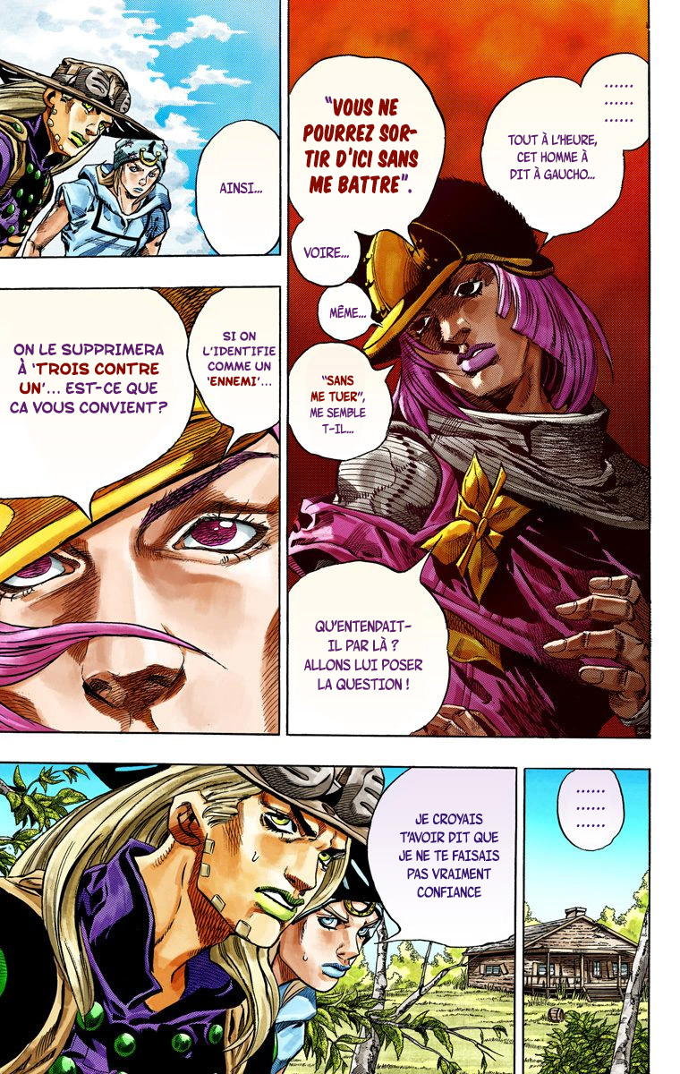 Read JoJo's Bizarre Adventure Part 7 Steel Ball Run Official Colored FR Manga Online