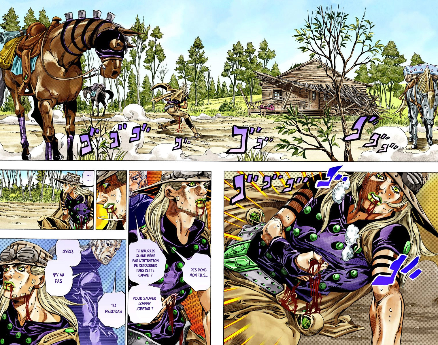 Read JoJo's Bizarre Adventure Part 7 Steel Ball Run Official Colored FR Manga Online