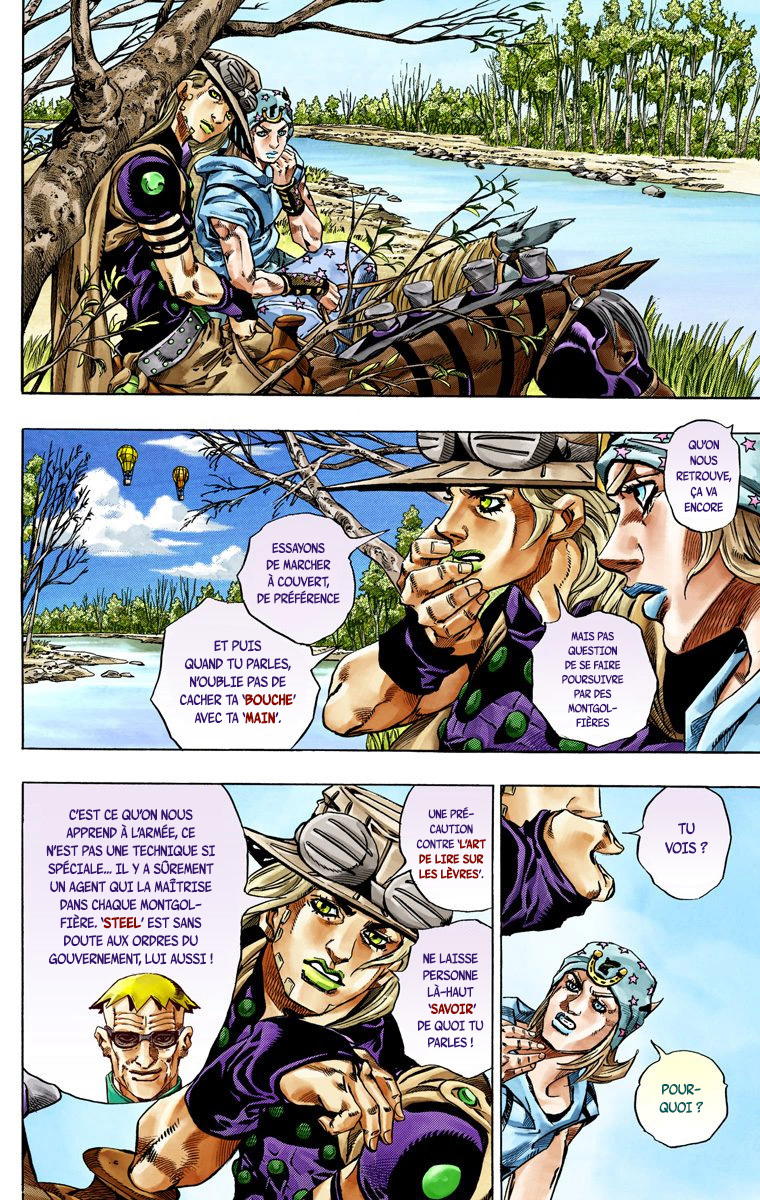 Read JoJo's Bizarre Adventure Part 7 Steel Ball Run Official Colored FR Manga Online
