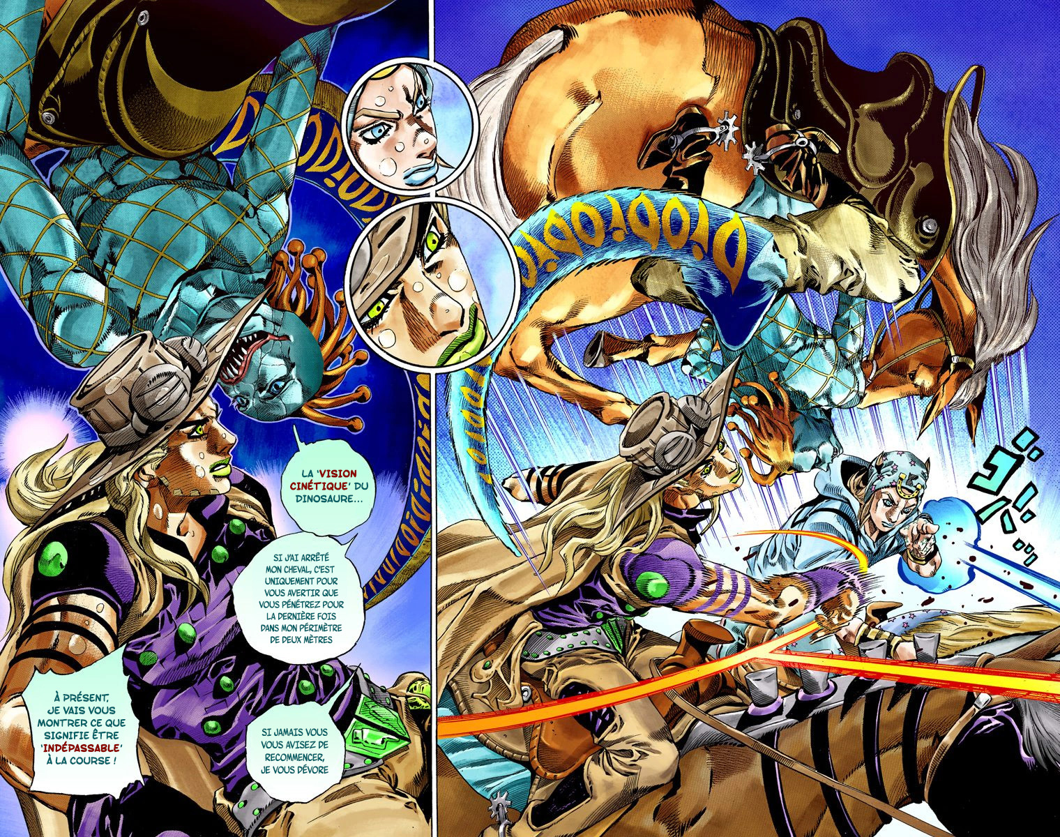 Read JoJo's Bizarre Adventure Part 7 Steel Ball Run Official Colored FR Manga Online