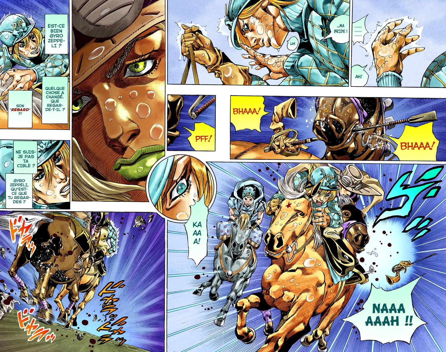 Read JoJo's Bizarre Adventure Part 7 Steel Ball Run Official Colored FR Manga Online