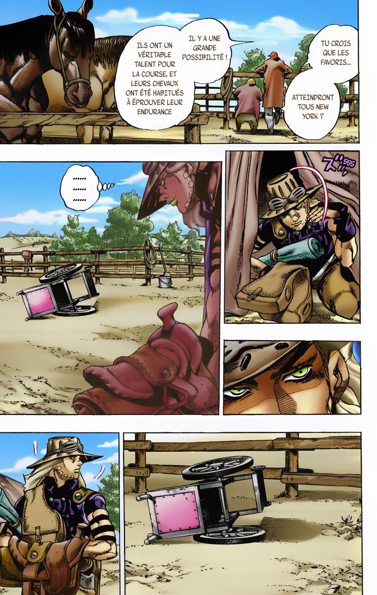 Read JoJo's Bizarre Adventure Part 7 Steel Ball Run Official Colored FR Manga Online