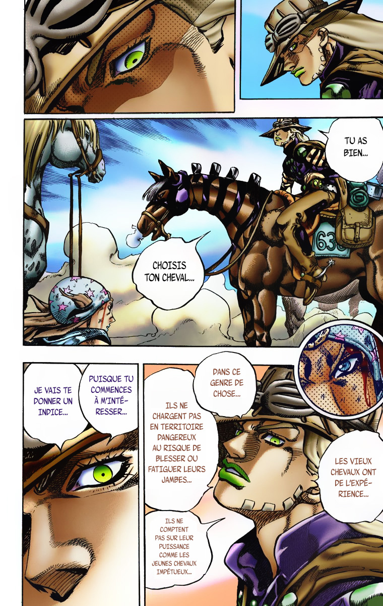 Read JoJo's Bizarre Adventure Part 7 Steel Ball Run Official Colored FR Manga Online