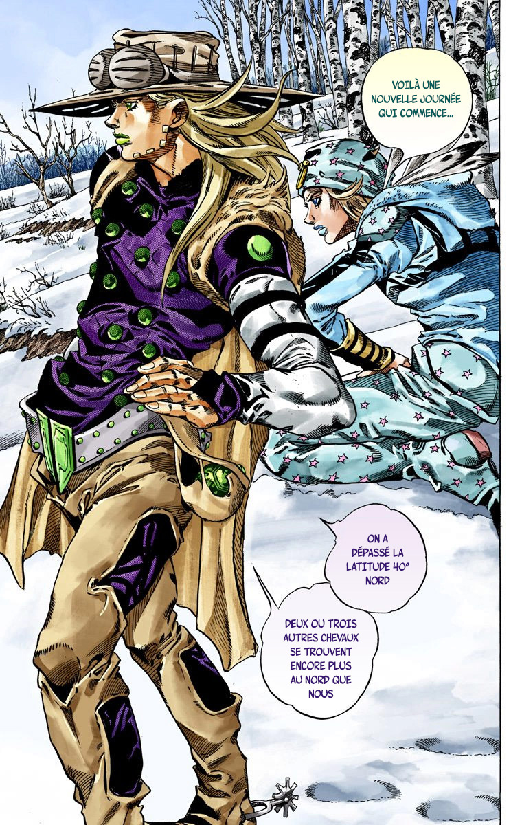 Read JoJo's Bizarre Adventure Part 7 Steel Ball Run Official Colored FR Manga Online