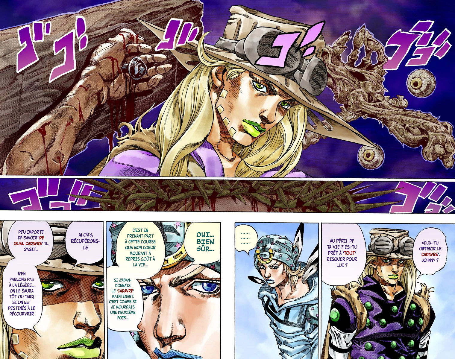 Read JoJo's Bizarre Adventure Part 7 Steel Ball Run Official Colored FR Manga Online