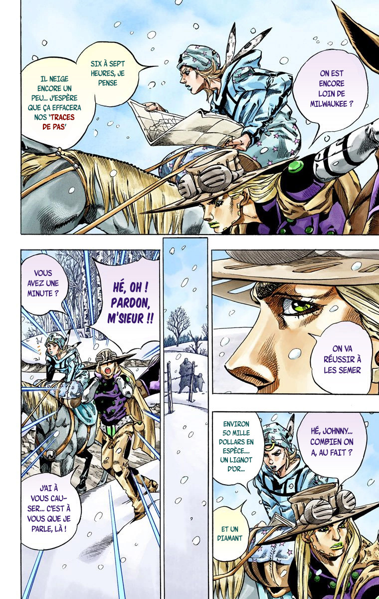 Read JoJo's Bizarre Adventure Part 7 Steel Ball Run Official Colored FR Manga Online