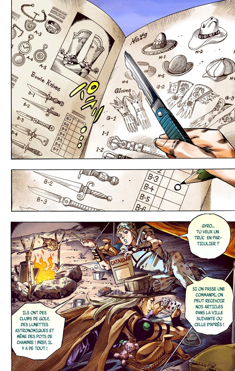 Read JoJo's Bizarre Adventure Part 7 Steel Ball Run Official Colored FR Manga Online