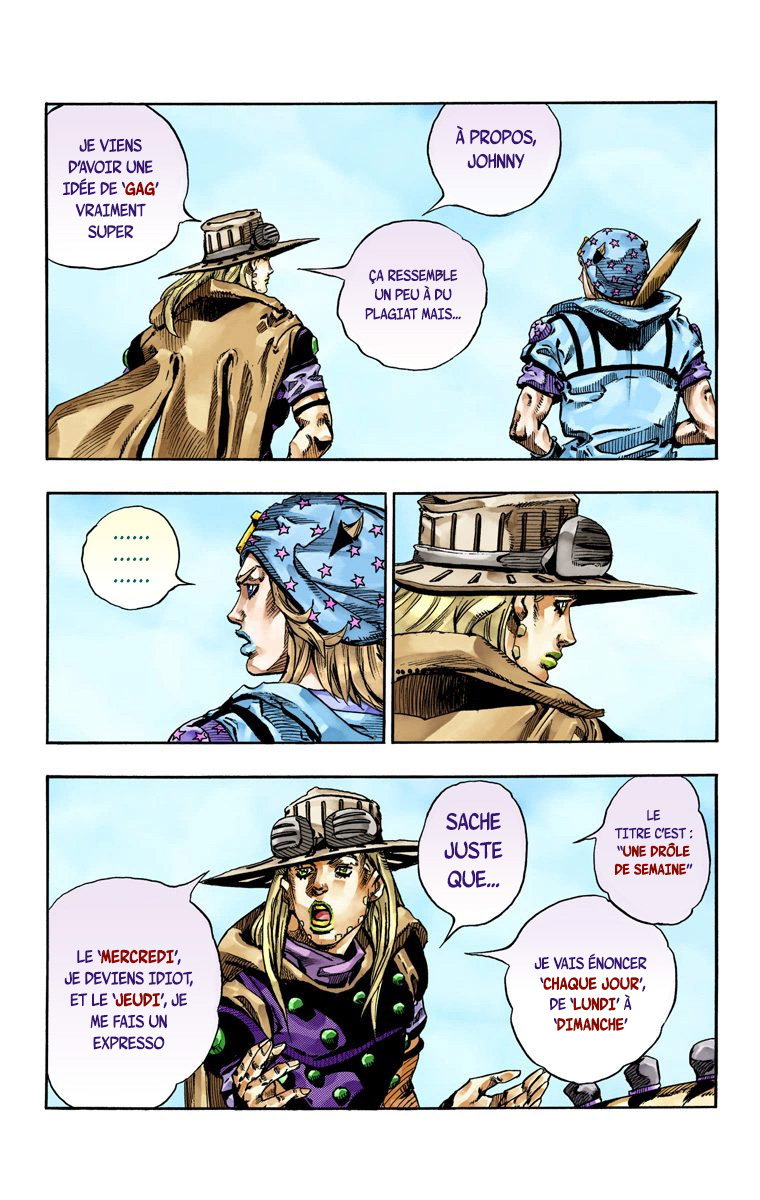 Read JoJo's Bizarre Adventure Part 7 Steel Ball Run Official Colored FR Manga Online