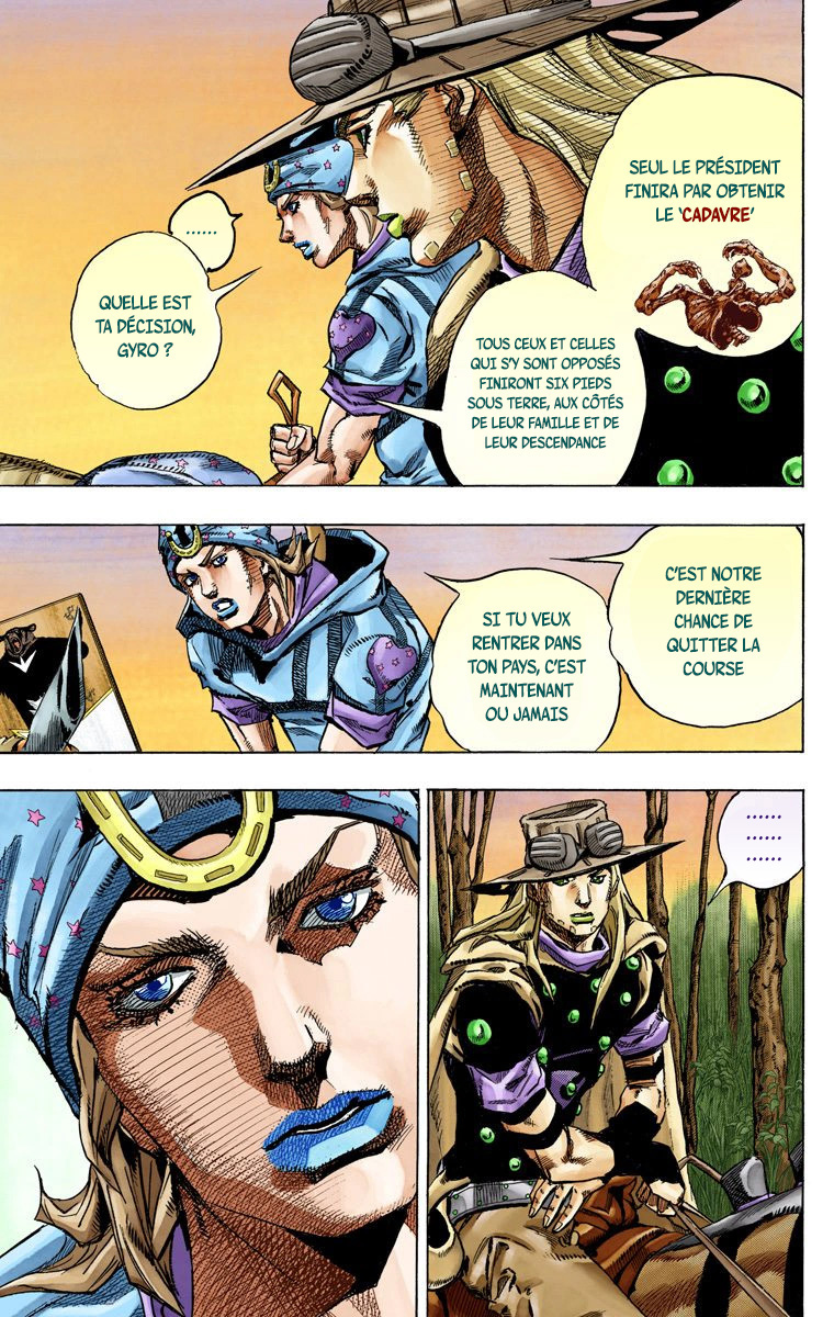 Read JoJo's Bizarre Adventure Part 7 Steel Ball Run Official Colored FR Manga Online