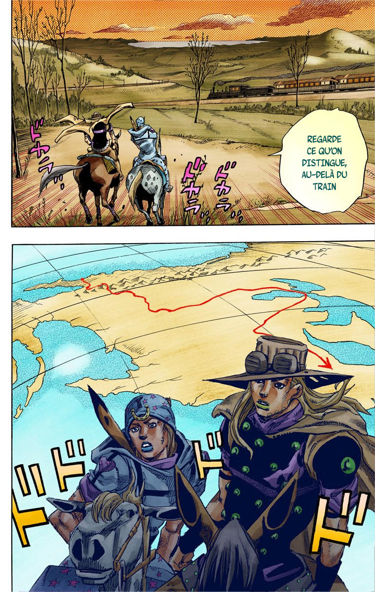 Read JoJo's Bizarre Adventure Part 7 Steel Ball Run Official Colored FR Manga Online