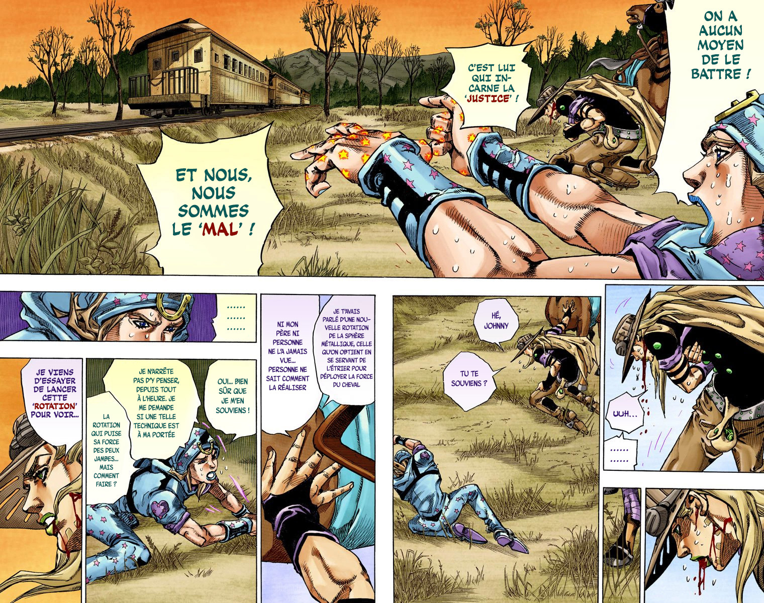 Read JoJo's Bizarre Adventure Part 7 Steel Ball Run Official Colored FR Manga Online