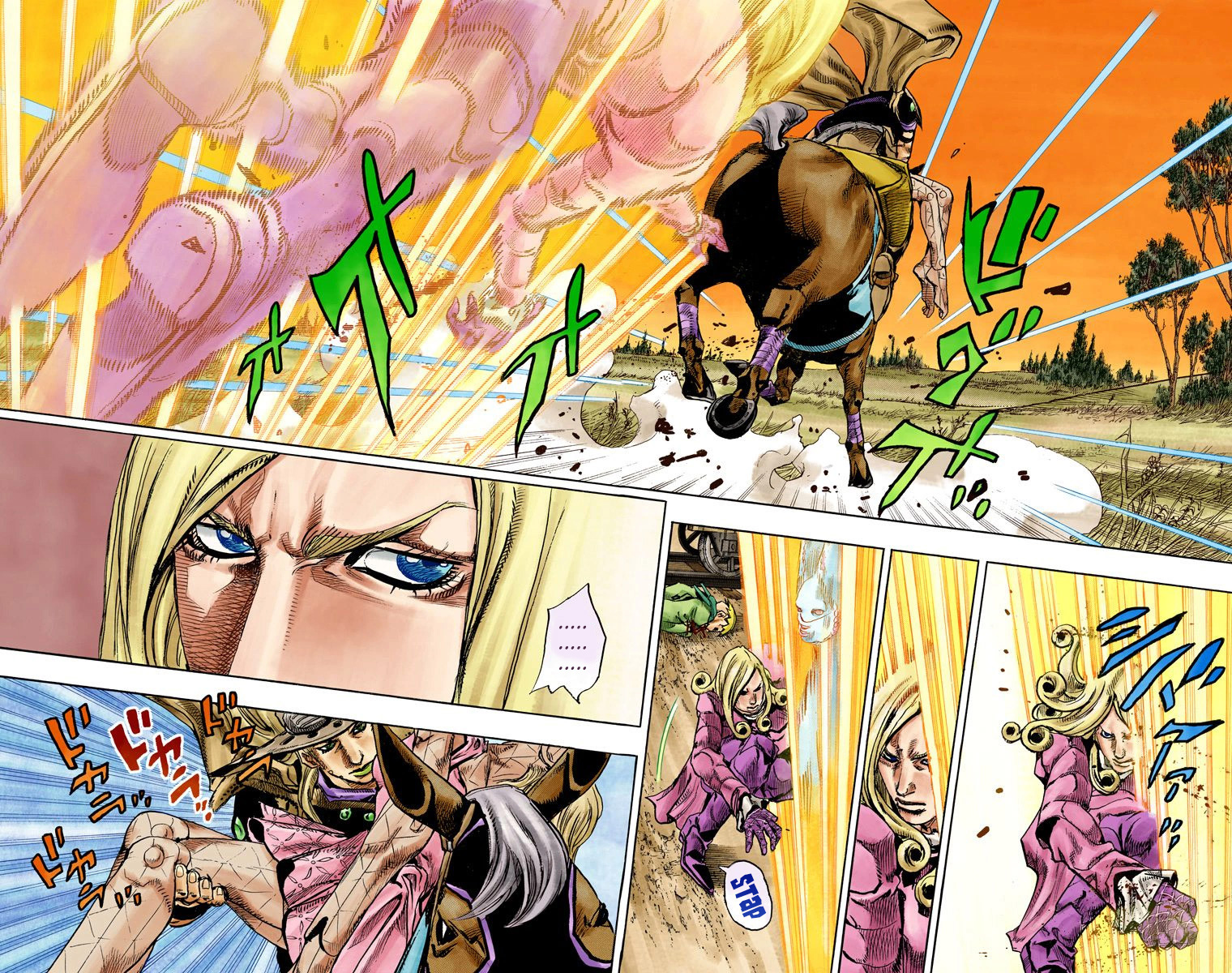 Read JoJo's Bizarre Adventure Part 7 Steel Ball Run Official Colored FR Manga Online