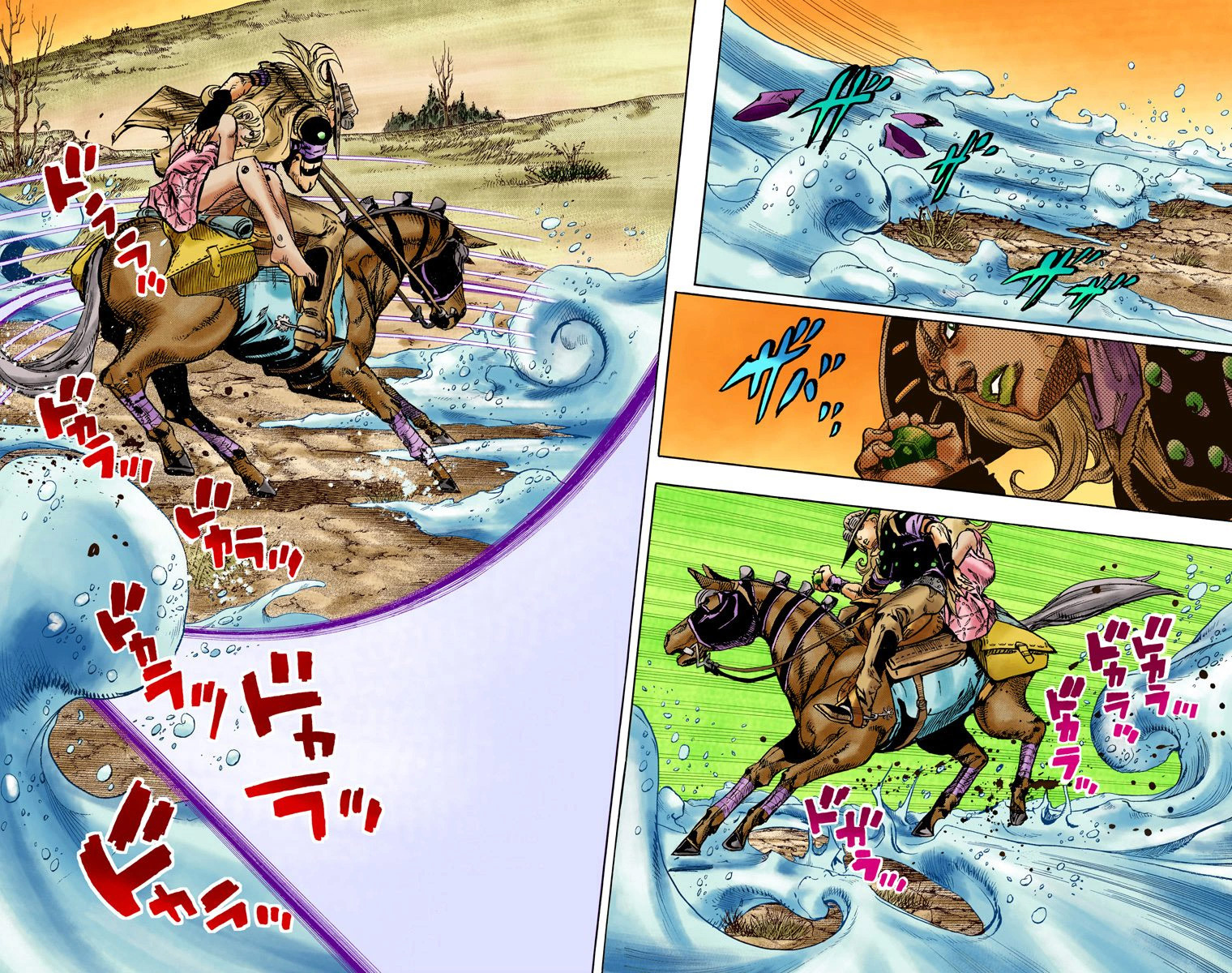 Read JoJo's Bizarre Adventure Part 7 Steel Ball Run Official Colored FR Manga Online