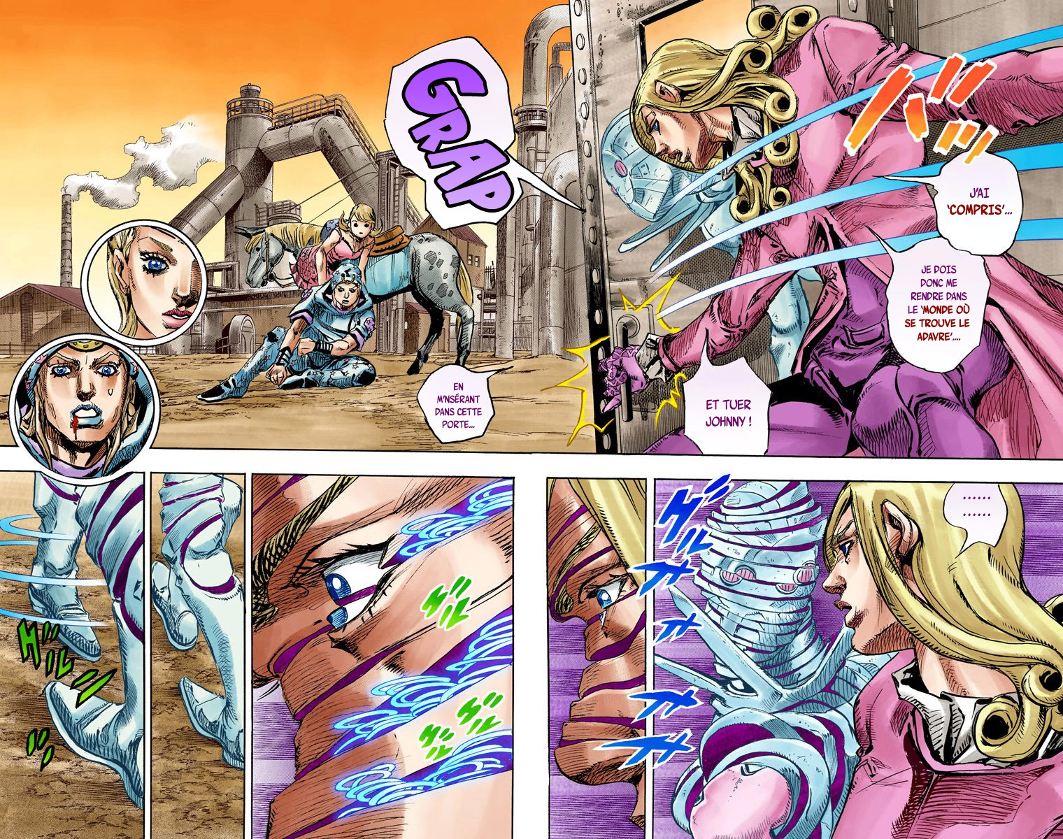 Read JoJo's Bizarre Adventure Part 7 Steel Ball Run Official Colored FR Manga Online
