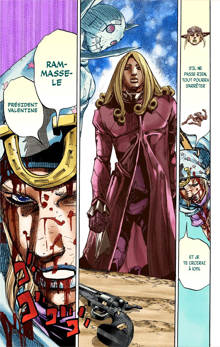 Read JoJo's Bizarre Adventure Part 7 Steel Ball Run Official Colored FR Manga Online